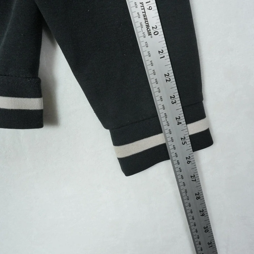 Polo Ralph Lauren Mens Black Spellout Varsity Stripe Pullover Hoodie Size Medium